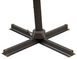 10' Tan Polyester Square Tilt Cantilever Patio Umbrella With Stand