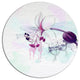 Beautiful Purple Flower With Splashes, Floral Disc Metal Wall Art, 36"