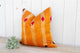 Orange Tango Silk Phulkari Pillow