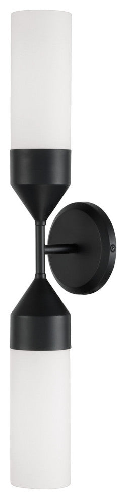 Capital Lighting 652421 Devon 2 Light 5"W Bath Bar - Matte Black