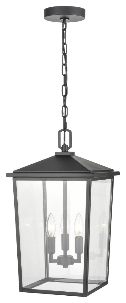 3 Light 11 in. Powder Coat Black Outdoor