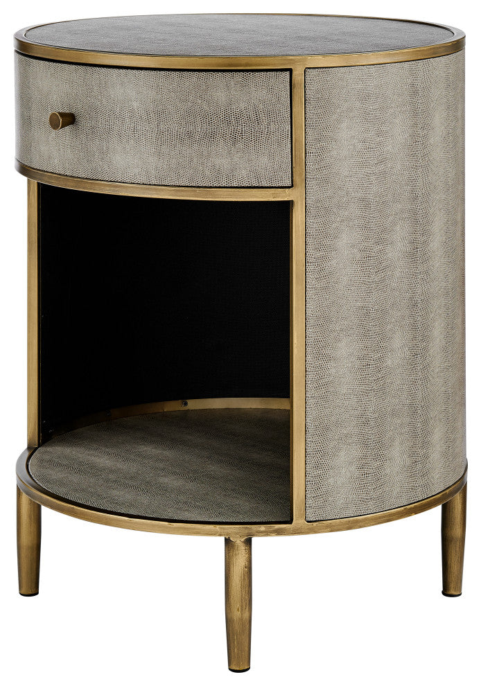 Loretta Faux Shagreen Side/ End Table
