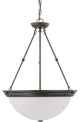 Nuvo 3-Light Pendant Light Fixture, Mahogany Bronze