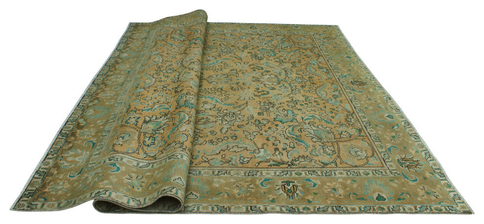 Fine Vintage Distressed Belia Rust/Brown Rug, 9'9 x 11'2