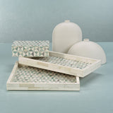 Manado Geometric Bone Tray, Square