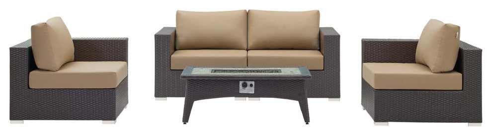 Convene 5 Piece Set Outdoor Patio with Fire Pit