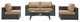 Convene 5 Piece Set Outdoor Patio with Fire Pit