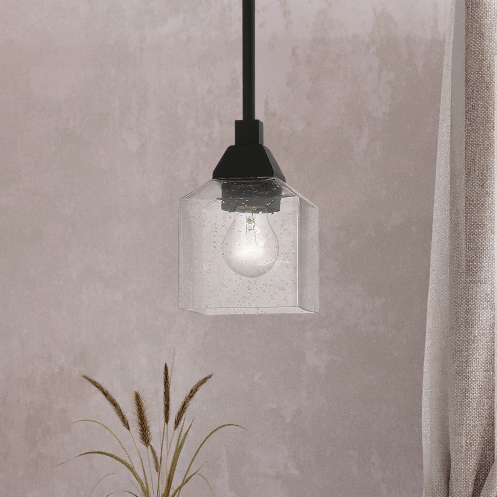Aragon 1 Light Black Mini Pendant