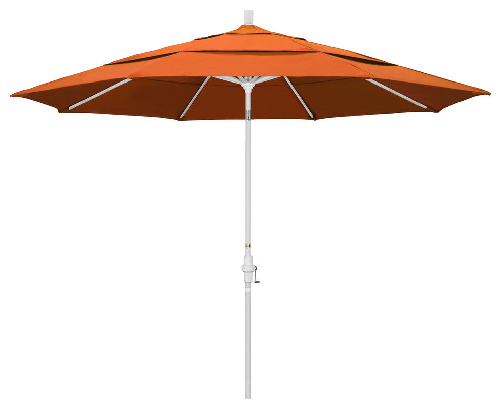 11' Aluminum Umbrella Collar Tilt Matted White, Tuscan