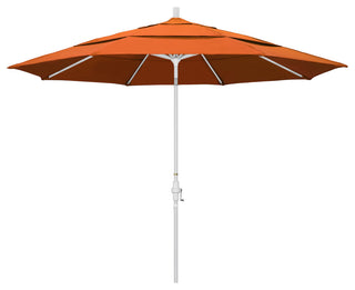 11' Aluminum Umbrella Collar Tilt Matted White, Tuscan