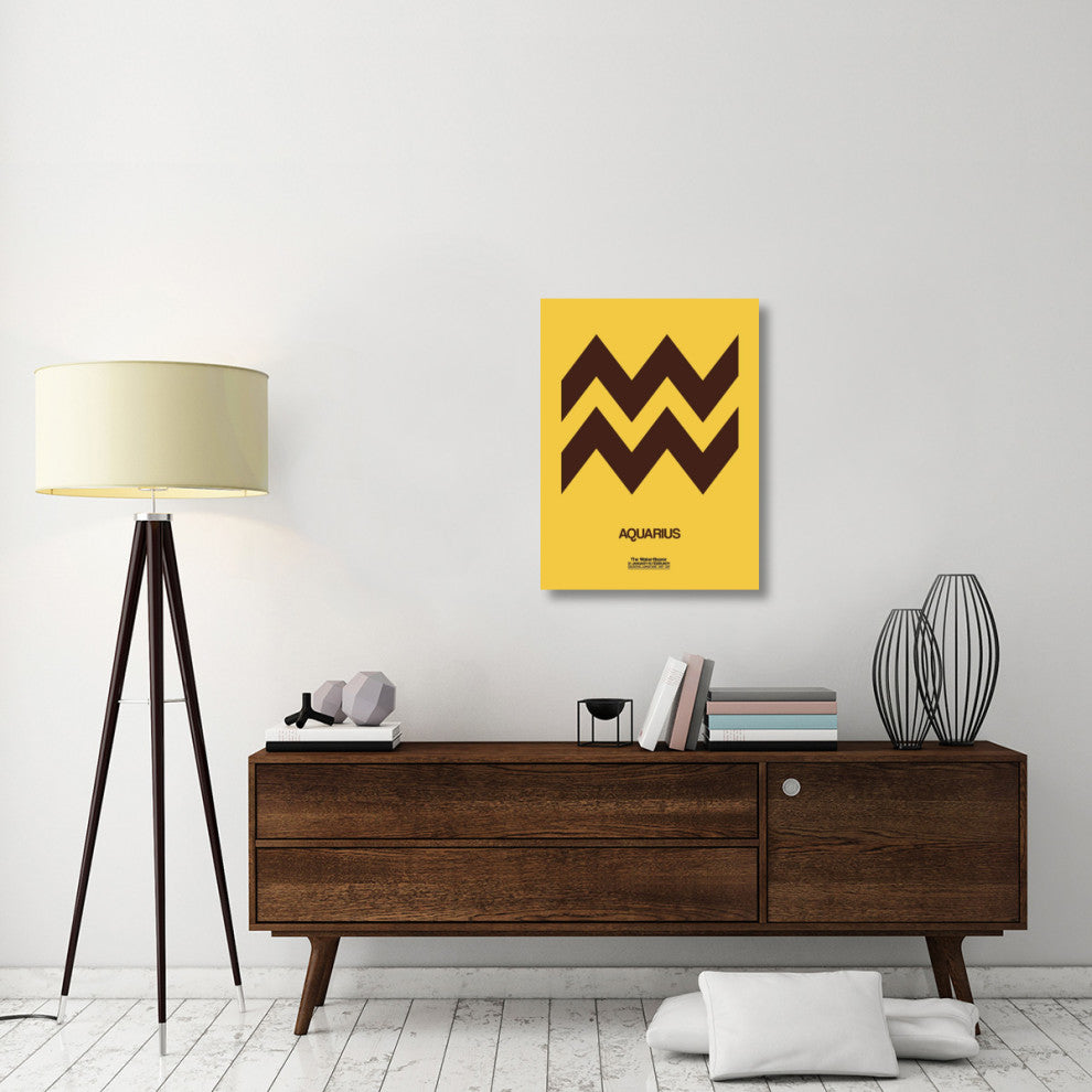 "Aquarius Zodiac Sign Brown" Fine Art Print