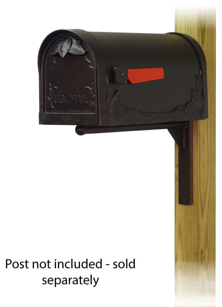 Floral Curbside Mailbox With Ashley Front Single Mailbox Mounting Bracket