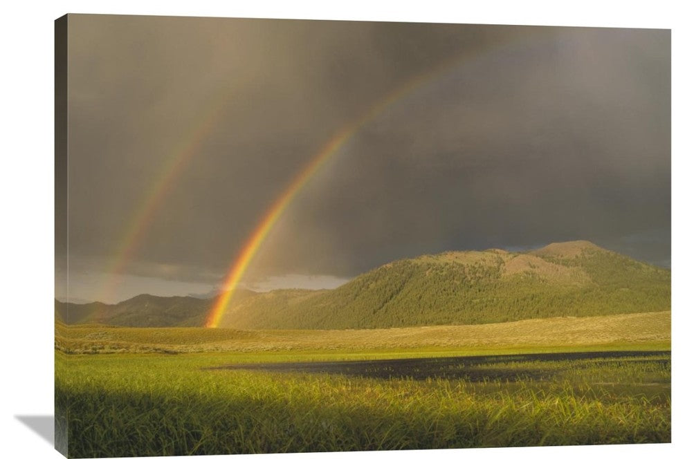"Rainbow Over Boulder Mountains, Idaho" Artwork, 40" x 30"
