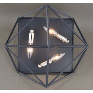 Vaxcel Lighting C0205 Hailey 3 Light 15"W Flush Mount Ceiling - Black Graphite