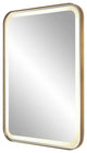 Uttermost Crofton-Lighted Brass Vanity Mirror