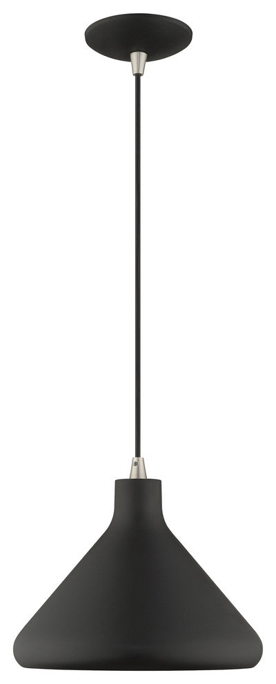 Livex Lighting Black 1-Light Mini Pendant