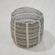 Contemporary Handmade Cotton Pouf, 14x14x14
