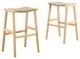 Saoirse Woven Rope Wood Bar Stool - Set of 2