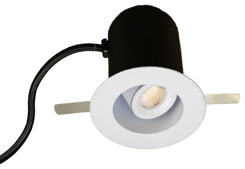 LEDme Miniature Round Recessed Adjustable Task-Light 4000K Cool White, White