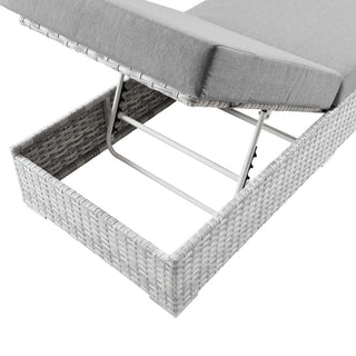 Convene Outdoor Patio Chaise Light Gray Gray