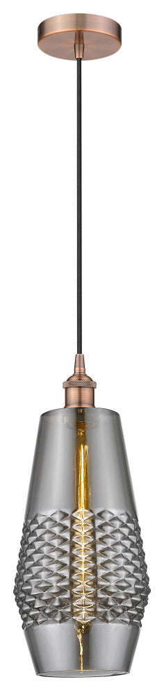 Innovations 616-1P-AC-G683-7 1-Light Mini Pendant, Antique Copper