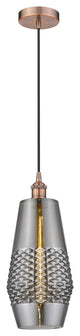 Innovations 616-1P-AC-G683-7 1-Light Mini Pendant, Antique Copper