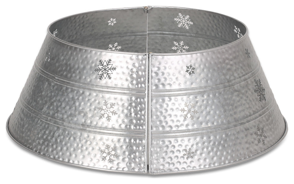 Clough Metal Christmas Tree Collar, Silver