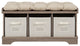 Essential 42" Modern Farmhouse Entryway Storage Bench - Driftwood