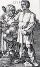 Albrecht Durer The Peasant And His Wife At Market Wall Decal Print