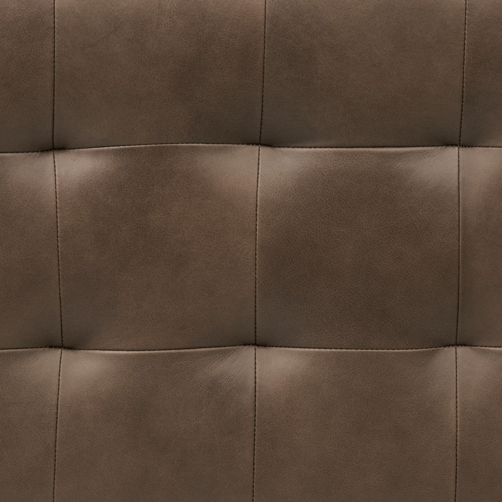 Poly and Bark Luca Leather Bench, Cocoa Brown