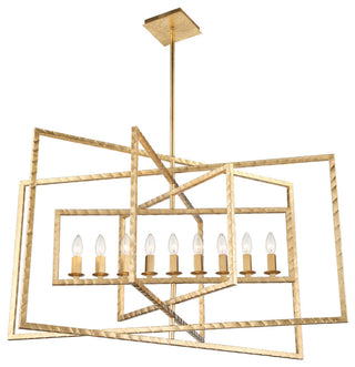 Capri 9 Light Antique Gold Chandelier