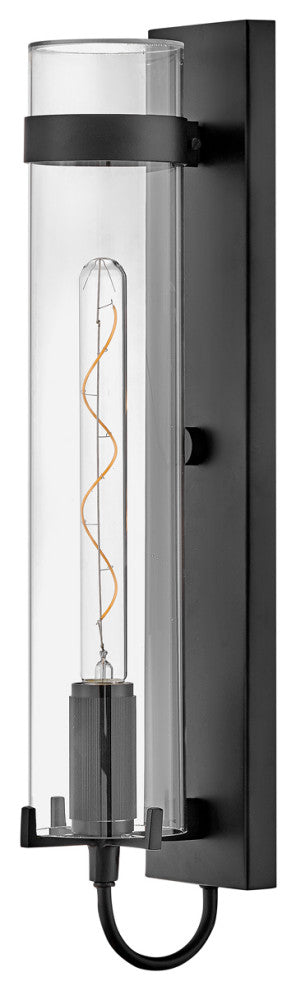 Hinkley Ryden 24" Large Vintage Industrial Outdoor Wall Sconce, Black