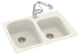 Swan 33x22x9 Solid Surface Kitchen Sink, 1-Hole, Tahiti Matrix