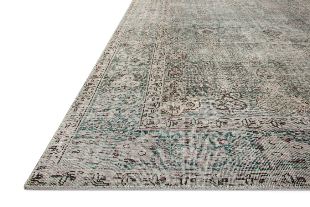 Chris Loves Julia x Loloi Jules Emerald / Antique Ivory 3''-6" x 5''-6" Accent Rug