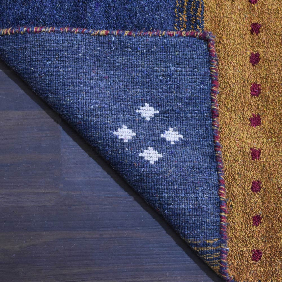 HAND KNOTTED LOOM SILK ECO-FRIENDLY RUG-2'8''x12',Runner,Charcoal Gold,Contempor