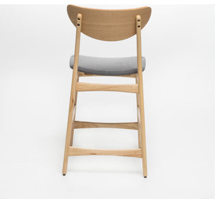 GDF Studio Molle Mid-Century Design Counter Stools, Gray/Oak, Set of 2
