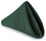 1 DZ 17" Cloth Dinner Table Napkins for Weddings Polyester Fabric Hunter Green