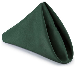 1 DZ 17" Cloth Dinner Table Napkins for Weddings Polyester Fabric Hunter Green