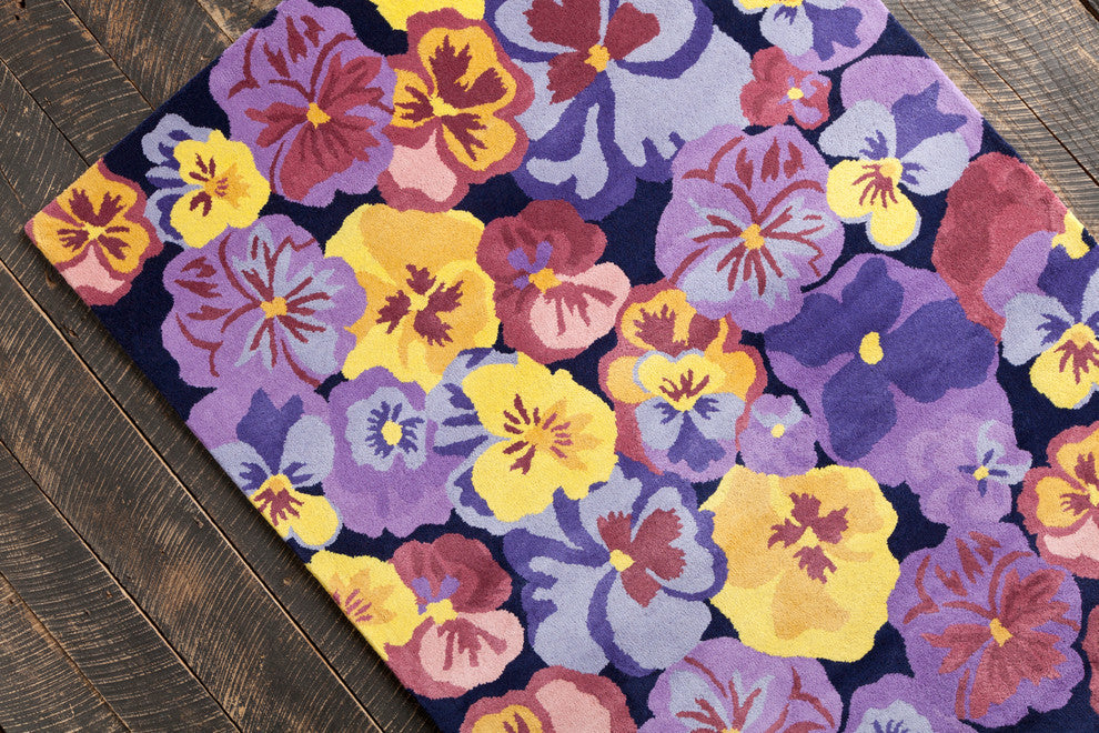 Allie Floral Contemporary Area Rug, 5''x7''6"