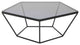 HomeRoots 12" Metal and Glass Coffee Table