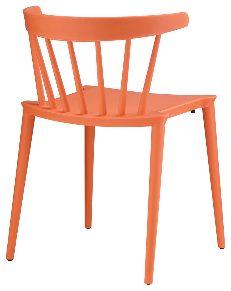 Spindle Dining Side Chair, Orange