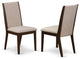 Lancy Parson Chair With Mahogany Leg And Light Tan Fabric Color - Set Of 2