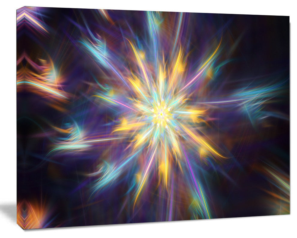 Shining Multi Color Exotic Flower, Floral Canvas Art Print, 40"x30"