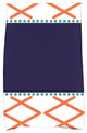 18 x 30-inch, Knot Fancy, Geometric Print Hand Towel, Orange