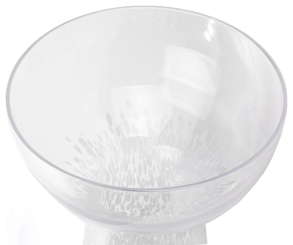 Dottie Clear White Dots Cocktail Glass, Set of 4