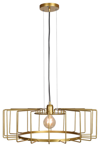 Wired Cage Pendant, Black Finish, Horizontal