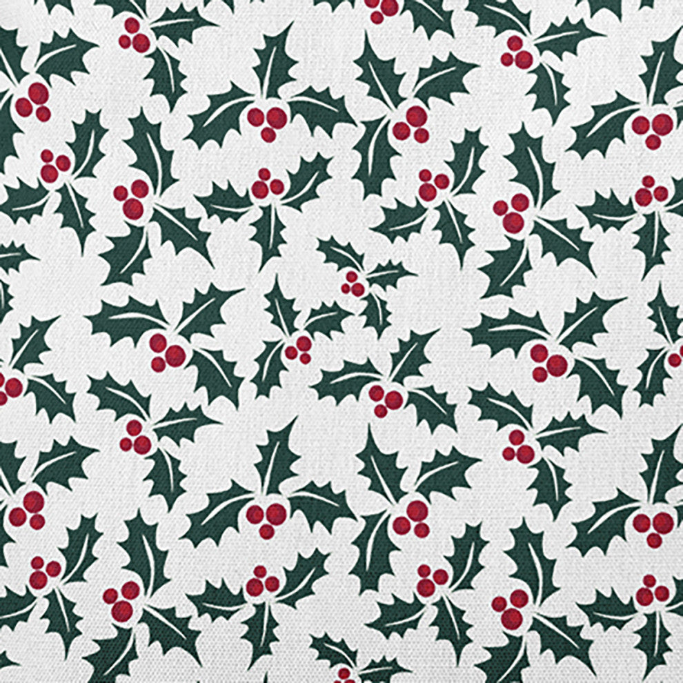 Holly Bush Accent Pillow, Christmas Green, 18"x18"