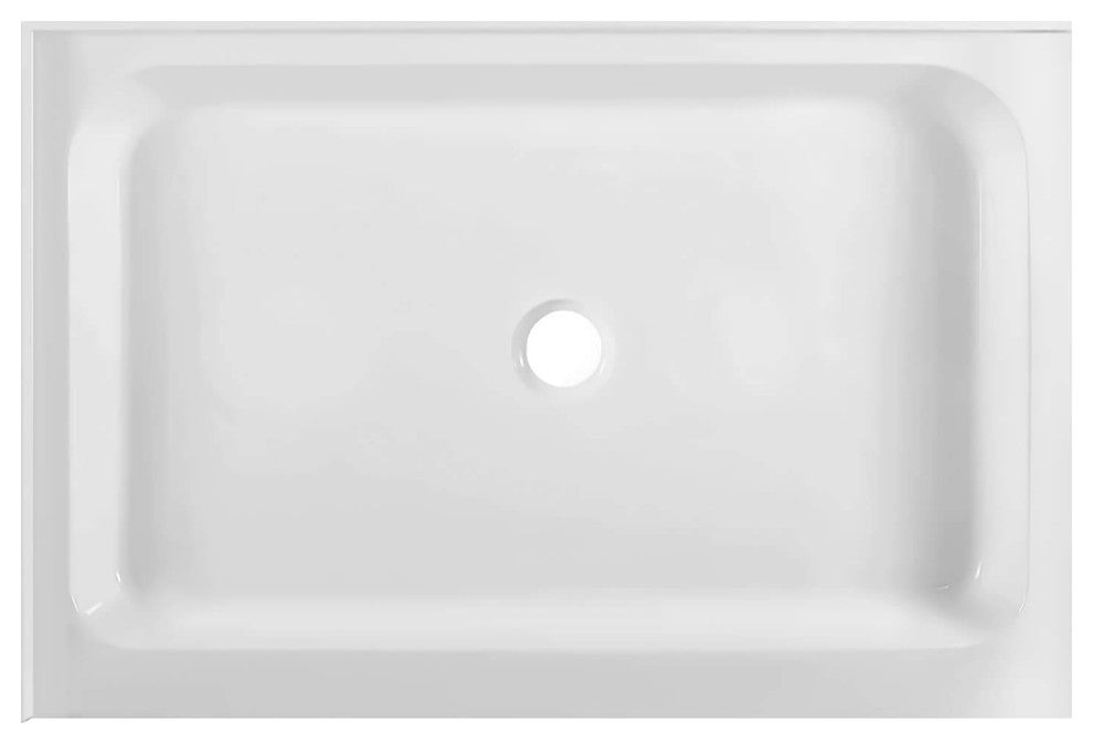 Fine Fixtures Double Threshold Acrylic Shower Base, 48 X 36, Left Hand