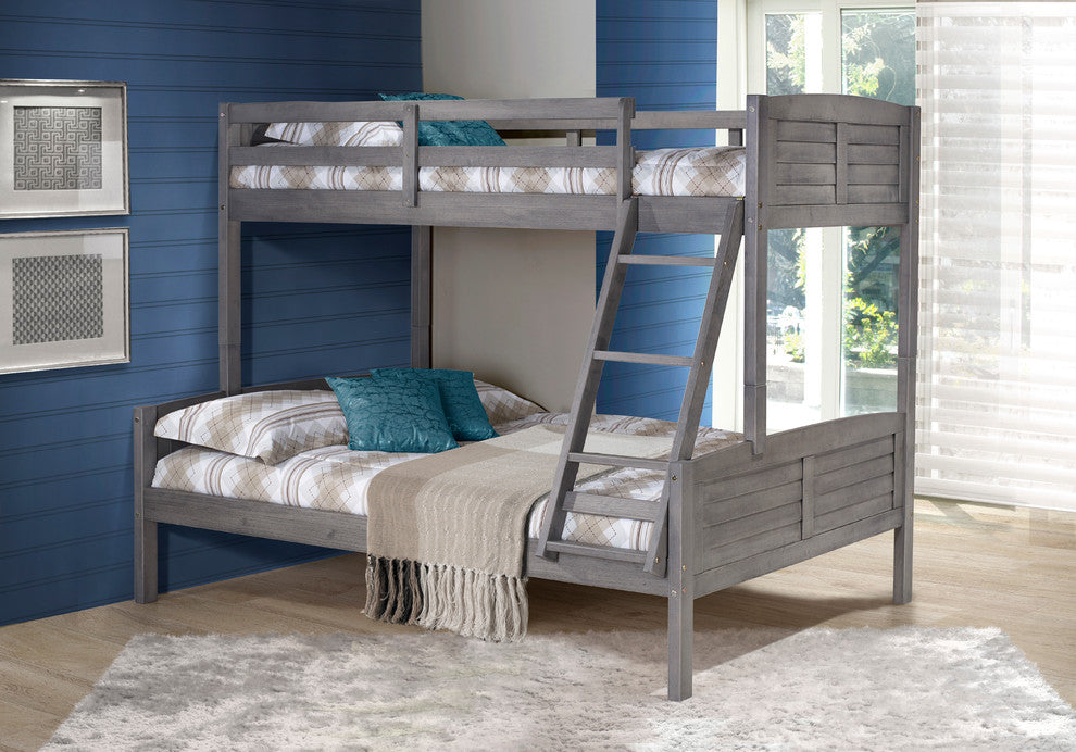 Donco Kids Louver Bunk, Twin Over Full