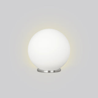 1x60W Table Lamp w/ Siliver Finish & Opal Glass